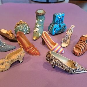 Collectible Figurines High Heel Shoe and Handbags